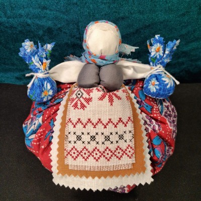 Кукла кубышка-травница с лавандой