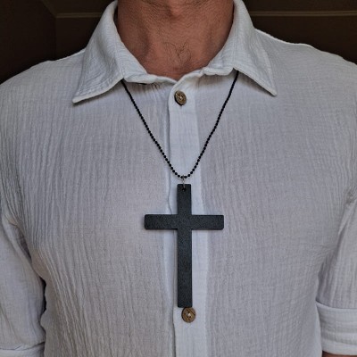 Крест чёрный деревянный нательный