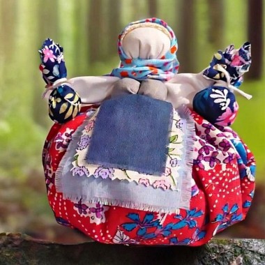 Кукла Кубышка-травница: лаванда