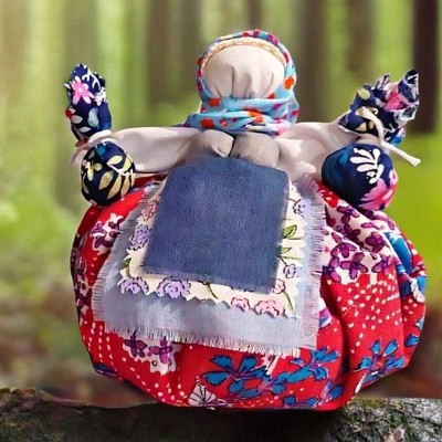 Кукла Кубышка-травница с лавандой